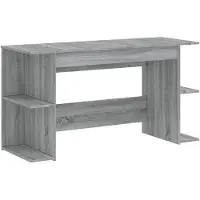 Helloshop26 - Sonoma Schreibtisch Computerarbeitsplatz Computermöbel Schreibtisch 140 x 50 x 75 cm Holzwerkstoff grau 02_0023955