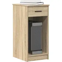 vidaXL Computerschrank mit Schublade Sonoma-Eiche 35x45x77 cm