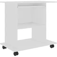 Helloshop26 - Computertisch Arbeitsplatz Computermöbel Schreibtisch 80 x 50 x 75 cm weißes Holzwerkstoff 02_0023717