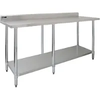 KuKoo 7FT Küche Arbeitstisch Catering Tisch kommerziellen Edelstahl Prep Oberfläche