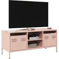 vidaXL TV-Schrank Rosa 101,5x39x43,5 cm Kaltgewalzter Stahl