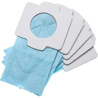 VHBW 10x Staubbeutel kompatibel mit Makita CL072D, CL100, CL100D, CL070, CL100DZ, CL070D, CL060, CL072, CD100DZX Staubsauger - 12,5cm x 0,7cm Hellblau