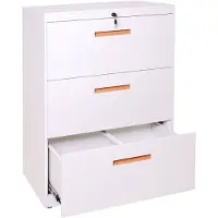 Décoshop26 - A4-Büroschrank aus Stahl mit abschließbaren Schubladen 103 x 76 x 46 cm weiß 04_0001030