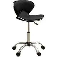 Helloshop26 - Schwarzer Bürostuhl/Schreibtischstuhl/Computerstuhl aus Kunstleder