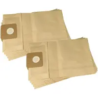 VHBW 10x Staubbeutel kompatibel mit Wetrok Picovac Staubsauger - TA 1 25,5cm x 23cm braun