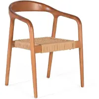 GINER Y COLOMER Set mit 2 Mirka-Stühlen aus Gummibaumholz, 78 cm x 57 cm x 54 cm