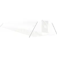 Helloshop26 - Gewächshauszelt für Pflanzen Blumen und Gemüse mit Stahlrahmen 72 m2 24 x 3 x 2 m weiß 02_0044627
