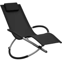 Helloshop26 - Sonnenliege Deckstuhl Sonnenbett Gartenbett Terrassenmöbel für Kinder schwarzer Stahl