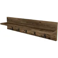 Helloshop26 Kleiderständer mit 10 Haken 80 x 13 x 18 cm Eichenpatina 03_0008169
