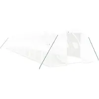 Helloshop26 - Gewächshauszelt für Pflanzen Blumen und Gemüse mit Stahlrahmen 42 m2 14 x 3 x 2 m weiß 02_0044591