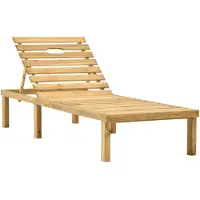 Helloshop26 - Sonnenliege Deckstuhl Sonnenbett Gartenbett Terrassenmöbel imprägniertes Kiefernholz 02_0012709