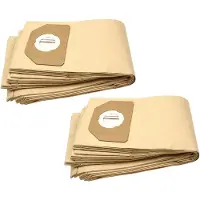 VHBW 20x Staubbeutel kompatibel mit Shop Vac Pro 30, 905.33, 905.34, 906-61, Classic 20, Classic 30 Staubsauger - 30cm x 17,5cm braun