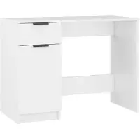 Helloshop26 - Schreibtisch Tisch Arbeitsplatz Computermöbel Arbeitszimmer 100 x 50 x 75 cm weißes Holzwerkstoff 02_0023497