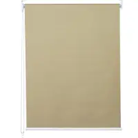 Décoshop26 - Verdunkelungsrollo für Fenster Sonnenschutz seitlich zu ziehen 70 x 230 cm blickdicht beige 04_0004504