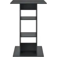 Helloshop26 Bistro-Bar-Tisch mit 3 Regalen zur Aufbewahrung 110 cm dunkelgrau