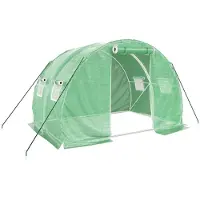 Helloshop26 - Gewächshauszelt/Überdachung für Pflanzen Blumen und Gemüse mit Stahlrahmen 6 m2 3 x 2 x 2 m grün 02_0044610