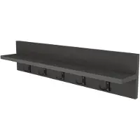 Helloshop26 Garderobe mit 10 Haken 80 x 13 x 18 cm anthrazit 03_0008167