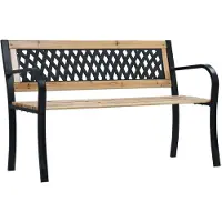 Helloshop26 - Gartenbank Terrassenmöbel 120 x 53 x 77 cm Holz