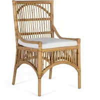 GINER Y COLOMER 2-er Set: Rattanstühlen mit gepolsterten Kissen in Brown | Gr.: onesize