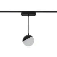 LEDKIA LED-Pendelleuchte für Magnetschiene 25mm SuperSlim 10W 48V Schwarz Ø100 mm 2700K Warmweiß