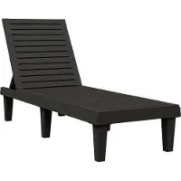 Helloshop26 - Sonnenliege Deckstuhl Gartenbett Terrassenmöbel 155 x 58 x 83 cm schwarzes Polypropylen 02_0012783