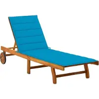 Helloshop26 - Sonnenliege Deckstuhl Sonnenbett Gartenbett Terrassenmöbel mit Kissen massives Akazienholz 02_0012379