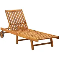 Helloshop26 - Sonnenliege Deckstuhl Sonnenbett Gartenbett Terrassenmöbel massives Akazienholz 02_0012701