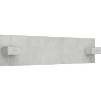 Décoshop26 - Kopfteil Schlafzimmeraccessoire Möbelstück mit integriertem Nachttisch und Ablage graues MDF TDL0205819