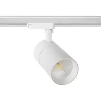 LEDKIA 1 Phasenstromschienen LED Strahler 20W Mallet Weiss 3000K Warmweiß
