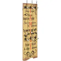 Décoshop26 - Wandgarderobe mit 6 Haken Flurmöbel 120 x 40 cm FAMILY DEC024201 DEC024201