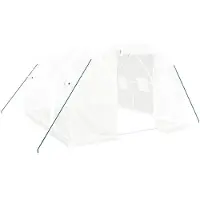 Helloshop26 - Gewächshauszelt für Pflanzen Blumen und Gemüse mit Stahlrahmen 12 m2 4 x 3 x 2 m weiß 02_0044535