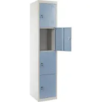 Décoshop26 - Schubladenelement mit Metallschlössern 180 x 38 x 45 cm blau 04_0001648