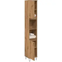 vidaXL Badschrank Artisan-Eiche 30x30x190 cm Holzwerkstoff
