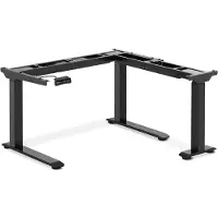 Helloshop26 Eckschreibtisch höhenverstellbar (Gestell) Höhe: 60 125 cm Breite: 110 190 cm (links) / 90 150 cm (rechts) Winkel