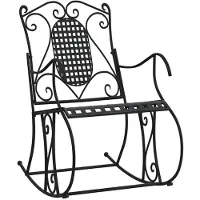 Helloshop26 - Gartenbank Terrassenmöbel Schaukelbank 84 cm schwarzer Stahl