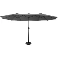 Happy Garden Doppelter Sonnenschirm 2,7x4,6m LINAI grau