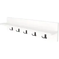 Helloshop26 Garderobe mit 10 Haken 80 x 13 x 18 cm weiß 03_0008168
