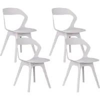 Beliani Gartenstühle 2er-Set Taupe Polypropylen Leichtgewichtiger wetterfester Kunststoff Innenbereich Außenbereich Modern