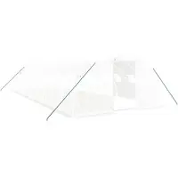Helloshop26 - Gewächshauszelt für Pflanzen Blumen und Gemüse mit Stahlrahmen 40 m2 10 x 4 x 2 m weiß 02_0044585
