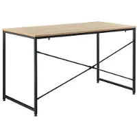 Helloshop26 Büro Schreibtisch Computer Tisch MDF 120 cm beige und schwarz 03_0003511