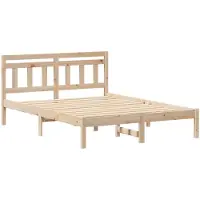 vidaXL Bettrahmen Braun 120 x 200 cm Massives Kiefernholz
