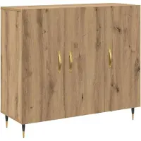 vidaXL Sideboard Artisan-Eiche 90 x 34 x 80 cm Holzwerkstoff