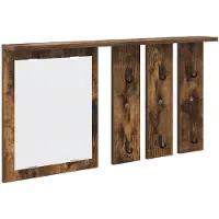 vidaXL Wandmontierter Kleiderständer Räuchereiche 85 x 10 x 45 cm 874487