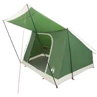 vidaXL Campingzelt mit Dach mit Speicher Grün 282 x 225 x 154 cm Taft