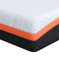 vidaXL Matratze Weiß und Schwarz 140 x 200 cm Jacquard-Stoff