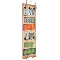 Décoshop26 - Wandgarderobe mit 6 Haken Eingangsbereich-Möbel 120 x 40 cm LIVE LIFE DEC024194 DEC024194