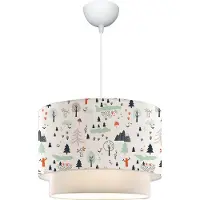 Helloshop26 Lustre Lampe Licht Hängendes Pendelleuchte Lurgan für Kinder E27 70 cm Baum-Motiv 03_0007547