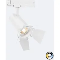 LEDKIA 3-Phasenstromschiene LED-Strahler 20W Fasano Cinema CCT Wählbar Dimmbar Weiss 2700K - 3200K - 4000K Wählbar