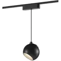 LEDKIA LED-Hängeleuchte Konkave Magnetschiene 25mm SuperSlim 12W 48V Schwarz Ø100 mm 4000K tralweiß