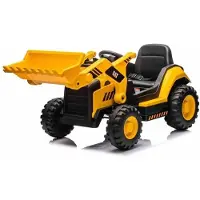 Beneo Lizensierter Caterpillar Elektrobagger mit Schwenklöffel, Einzelsitz, Gelb, USB-Anschluss am MP3-Player, Hinterradantrieb mit 2 x 30W Motoren und Lithiumbatterie.
